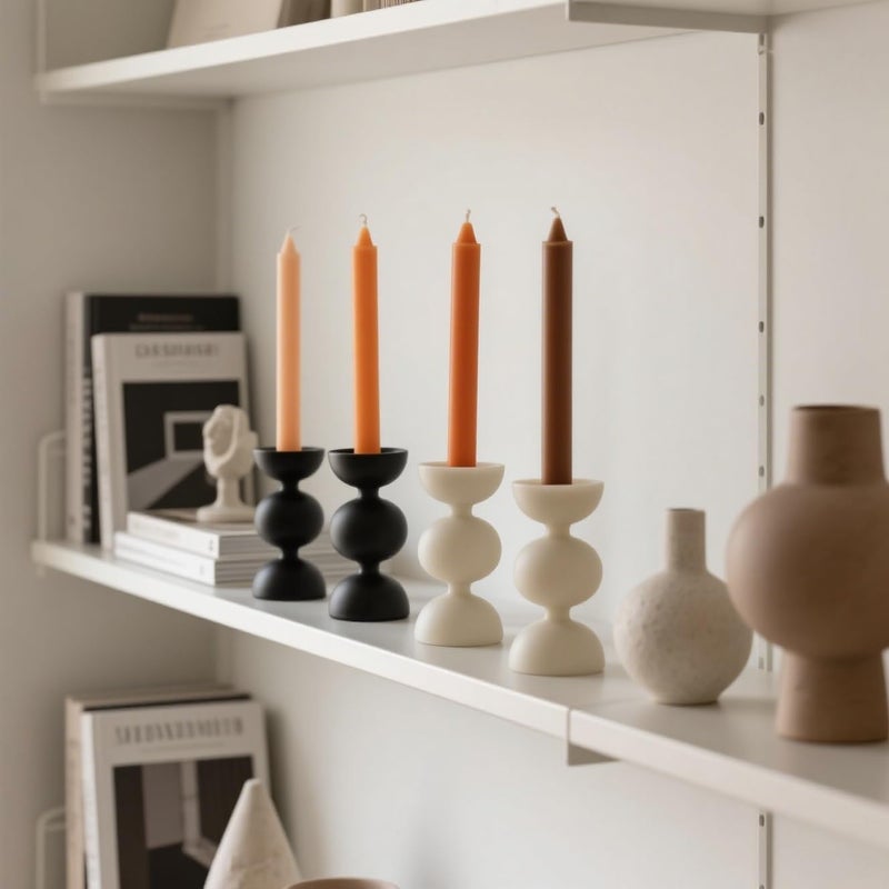 Sihuida 12-Pack Earth Tone Taper Candles, 10 Inch Unscented Dripless Candlesticks, Long-Lasting Burn Time of 7-8 Hours, Perfect for Fall Harvest Halloween Thanksgiving Dinners Parties and Home Décor - Image 3